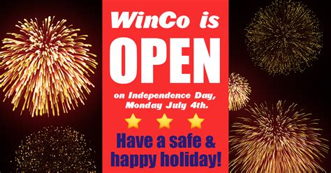 Winco july 4 hours. Things To Know About Winco july 4 hours. 